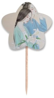 Picconi per cupcake con bandierine cinesi con fiori di giglio