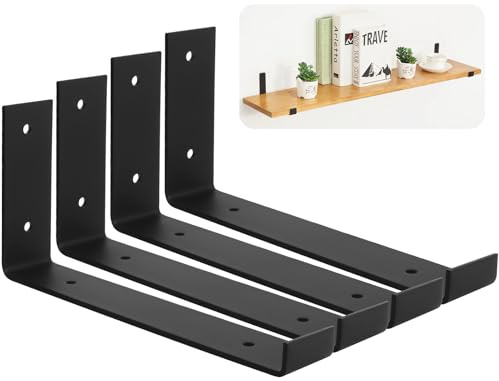 Abaigeal Heavy Duty Shelf Brackets, 4 Pack Brackets for Shelves, Wall Mounted Shelf Scaffold Board Shelf Brackets for Wooden Wall Shelves - 225 x 40 x 4mm