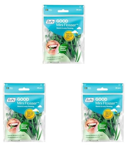 TEPE GOOD Mini Flosser, Grün, 36 stück, (Pack of 36) (Packung mit 3)