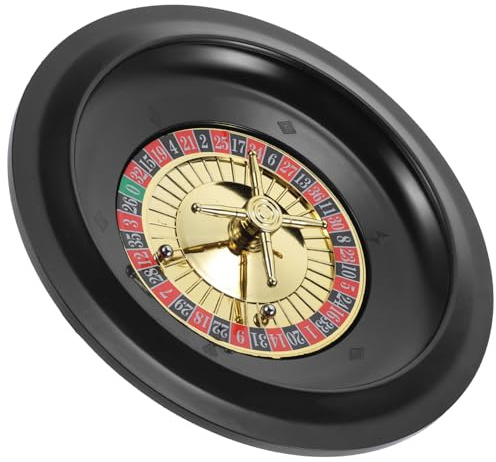GLSTOY Festival Poker Spielrad 10 Zoll Russisches Roulette aus Kunststoff mit Tragbarem Pokertischrad für Barpartys und Familienfeiern