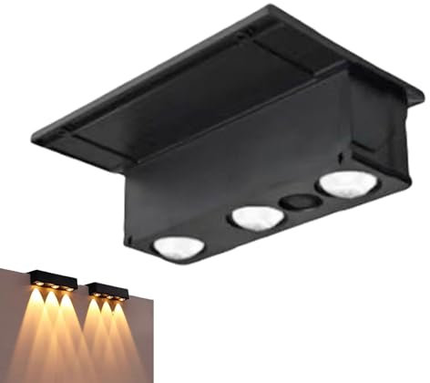 Generico Luci per Recinzione da Esterno - Lampada da Giardino Impermeabile,Illuminazione Automatica dal Tramonto all’Alba per Portico Terrazzo Cortile Sentiero e Decorazione Esterna