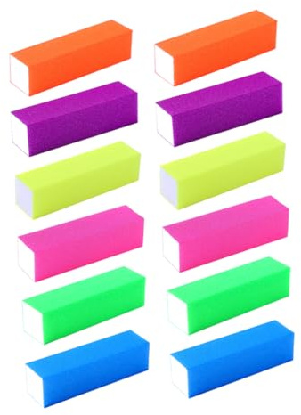12 Piezas Bloque Pulidor de Esponja Eva de Uñas para Manicura | Reutilizable y Portátil, para Casa o Bolso, Pensado para Mujeres y Uso Diario en Salón