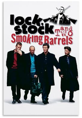 WJYCHEND Lock, Stock And Two Smoking Barrels Classic Movies And TV Series Canvas Poster Wall Art Decorative Painting Bedroom Painting Posters12x18inch(30x45cm) Unframe-style