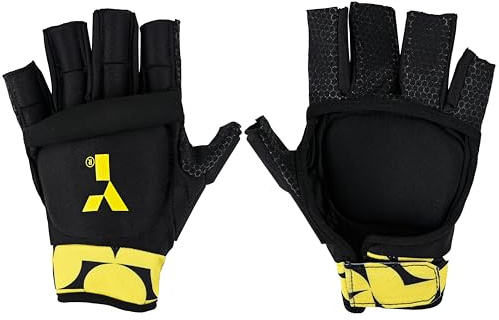 Y Y1 Hockey, MK PRO Shell Glove, Field Hockey Glove, Extra Protection, Knuckle Bar, Reinforced Plastic, Open Palm Design, Full Hand Protection, Kids Gloves, As Used by International Players