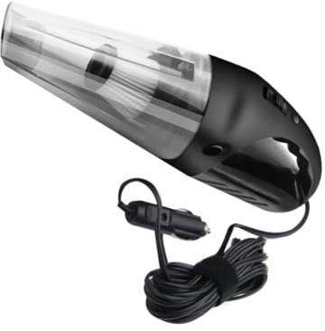 Mikinona Aspirapolvere Portatile per Auto Mini Aspiratore Maneggevole con Bagnato e Secco e Leggero per Pulizia Interni Auto Filo Inclusa Nero
