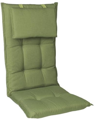 Homeoutfit24 Gartenstuhlauflagen Hochlehner, 4er Set, Grün