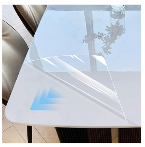 AMUFJJ Pellicola per mobili Trasparente Adesiva Pellicola Protettiva per Tavolo da Pranzo/scrivania, Pellicola Adesiva Trasparente Lucida, Rotolo di Carta Resistente All'olio(105x340cm (41x134))