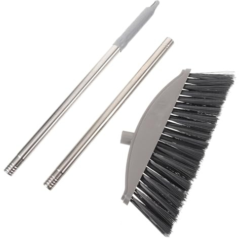 DONFAMDS Long Handle Outdoor Broom with Thick Stainless Steel Handle Household Floor Wiper for Home and Cleaning Dense Bristle Sweeping Brush for Tile Surfaces