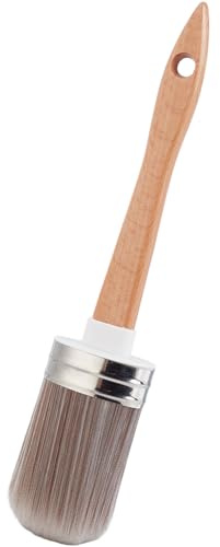 GORGECRAFT Rund trim målarpensel 4,8 cm husdjurskanthörn detalj latexolja fönster vägg dörr möbler målningsverktyg små borstar med trähandtag för gör-det-själv interiör exteriör heminredning
