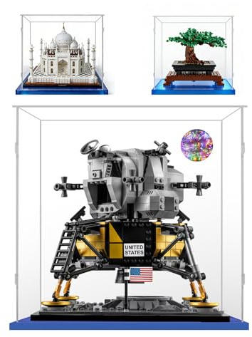 Cubo Vitrina Expositora 25x25x25 para Lego 10266 10281 21056,Caja Exhibición Acrílico Transparente Antipolvo para Figuras Anime Muñecos Coleccion