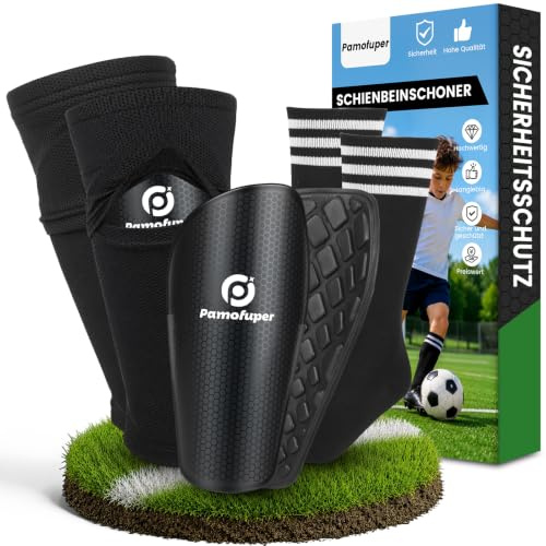 Protège-Tibias de Football Enfants/Hommes avec Chaussettes, pour Les 4-16+ | Garçons et filles, football, mini protège-tibias, comprend des chaussettes de football et une veste de protection