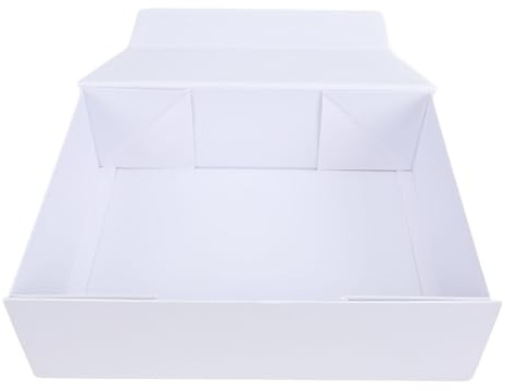 VELATEMOR Magnetisk Stängning Presentförpackning för Smycken Parfym Elegant Stor Alla Hjärtans Ask 10,24x7,48x3,15 Tum Slitstark Pappersdesign (Vit)