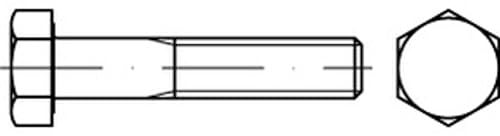 ISO 4014 Sechskant-Schaftschraube M16x170 Stahl 10.9 blank 25 Stk