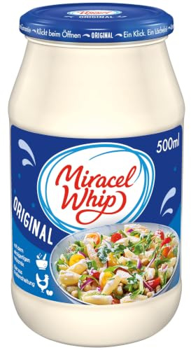 Miracel Whip Original Salatcreme, 500 ml | 23% Fettgehalt, mit Eiern aus Freilandhaltung, Glutenfrei und Laktosefrei