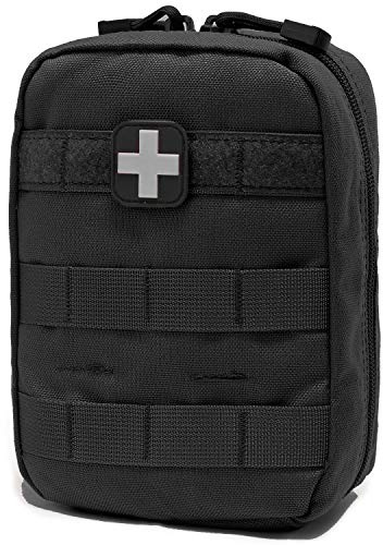 Carlebben EMT Pouch MOLLE Ifak Pouch Tactical MOLLE Medical First Aid Kit Utility Pouch (With Medical Supplies)