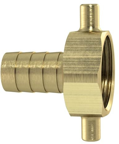 Rosca de manguera 2/3, 3/4 x 16 mm, tuerca de unión, modelo CH ligero, latón brillante.