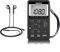 Benss Portable AM FM Mini Radio, Pocket DSP Digital Tuning Stereo Radio Mini Receiver with LCD Screen USB Rechargeable and Earphone for Walking Jogging (Black)