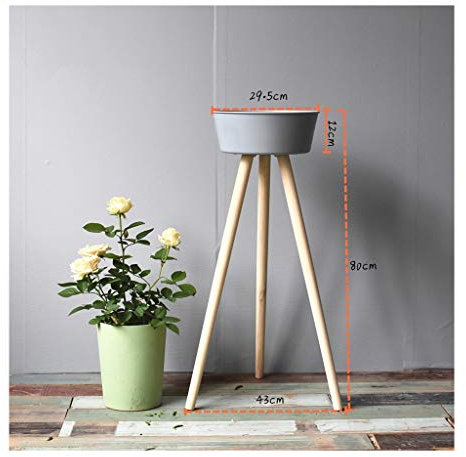 ARTHAO Portafiori, Balcone Soggiorno Basamento di Fiore Piano Creativo Mensola in Vaso Moderno (Colore : Grigio, Dimensione : L)