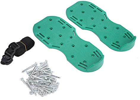 MAGT Nagelschuhe Rasenbelüfter Schuhe, Garden Yard Rasenlüfter Schuhe Verstellbare Schnalle Rasenbelüftung Nagelschuhe Boden Spike Sandalen