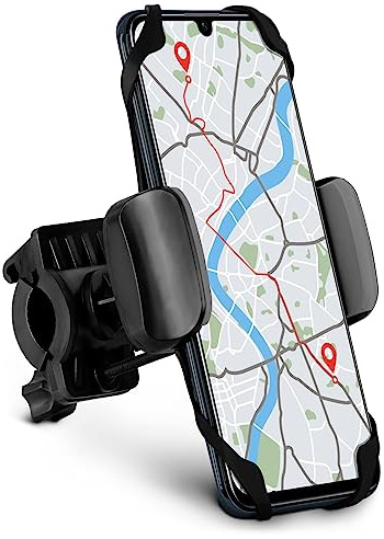 Moex Mobiltelefonhållare cykel för alla OnePlus | Rotera och vridbar, cykel mobiltelefonhållare smartphone-hållare mobiltelefon, MTB, E-cykel, racercykel - svart