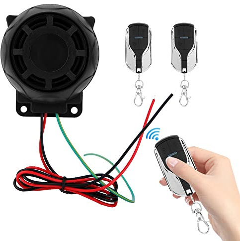 Sonew 125db Klaxon d'alarme antivol pour Motos, système d'alarme de Moto Haut-parleurs de sécurité télécommande bidirectionnelle électronique antivol sensibilité réglable