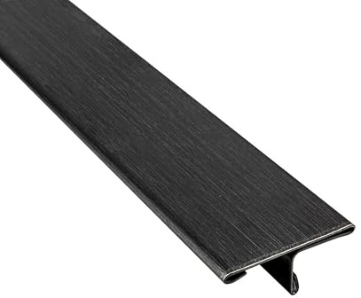 T-Profil Edelstahl Übergangsprofil V2A 2,5m 25mm schwarz anthrazit | Für saubere Übergänge zwischen Fliesen, Laminat und Bodenbelägen, 25mm Übergangshöhe, 2,5m, V2A Edelstahl, gebürstet, schwarz