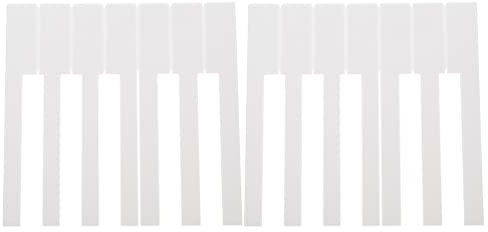 Milisten 52 Stück Klaviertasten, weiß, Acryl, Klaviertasten-Ersatz, komplettes Set, Klavierreparatur-Werkzeuge für Pianisten