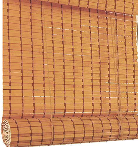MHUQIA Bambus Rollo Jalousine Outdoor 90x200cm, Atmungsaktives NatüRliches Bambus Raffrollo Jalousine, Sonnenschutz Und Sichtschutz Rollo, FüR Indoor, Outdoor