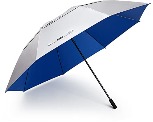 G4Free 80 Inch UV-Schutz Winddicht Sonnen- und Regenschirm Golfschirm Autorisches Öffnen Doppelbaldachin Belüftet Übergröße für Herren und Damen