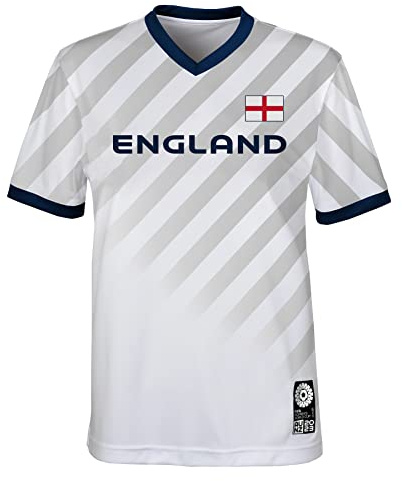 Official 2023 Women's Football World Cup Kids Team Shirt, England, White, 4 Years