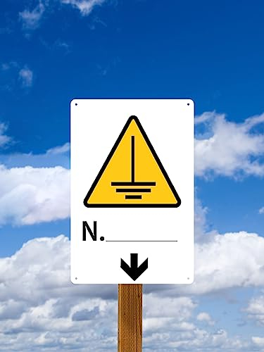 Phonecasing Elektro-Warnschild 3 mm Aluminium-Verbundwerkstoff (15 cm x 20 cm, Erdung)