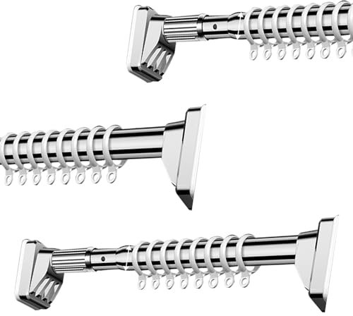 Teleskopstange ohne Bohren, Saugnapf-Gardinenstange 410CM-500CM,260CM-350CM, Durchmesser 33MM, Teleskopstange Duschvorhangstange Gardinenstange Klemmstange Spannstange für Schränke, Badezimmer, Kleide