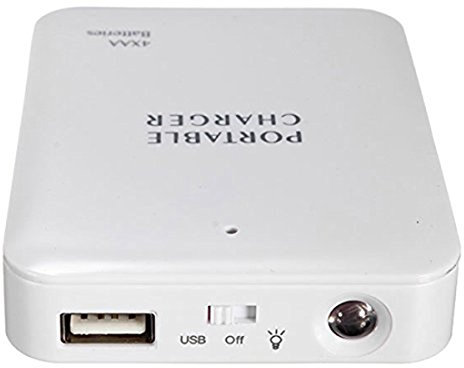 Jdeijfev Chargeur USB portable - Batterie externe - 4 piles AA - Pour smartphones, tablettes, lecteurs MP3 et