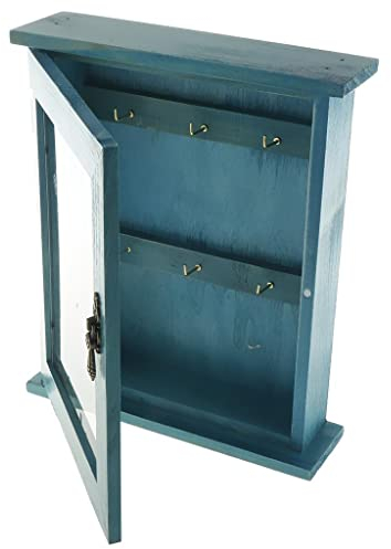 Vintage montierte Halterung Aufbewahrungsbox Schlüsselschrank 21 x 6 x 25 cm