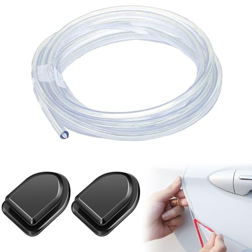 Protection Portiere Voiture,Protections Bord Portière De Voiture en Forme De U Protecteur,Crochet de Voiture,Car Edge Trim Rubber Seal Pad De Protection pour Voiture,Bateau,5M,Transparent