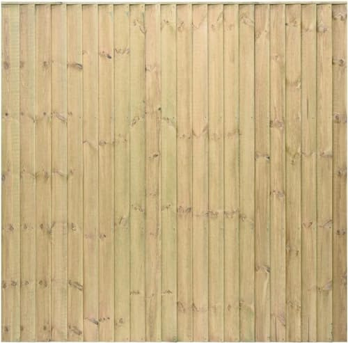 Timber Products 6x6 Fence Panel 6x6 (w-1.83m x h-1.83m) 6ft x 6ft - Garden Fencing Panels Feather Edge Construction - Treated Heavy Duty Close Board