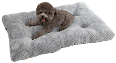 Fesky Hundebox-Matten, Plüschmatte, Bett für kleine, mittelgroße und große Hunde, Welpen, waschbar, Hundeboxenbett, Hundematte, Matratze für Käfig mit rutschfester Unterseite, 55 x 40 cm