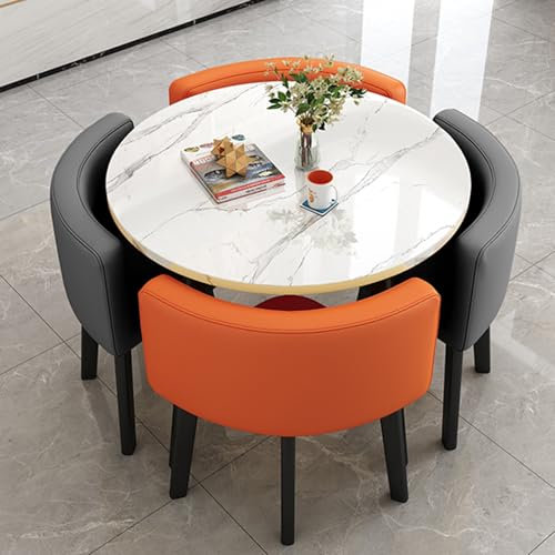 FREUPGU Küchentisch Klein, Küchentisch Mit Stühlen, Kleiner Besprechungstisch, Kleiner Besprechungstisch Mit 4 Stühlen, für Wohnzimmer, Balkon, Café