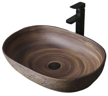 Hhmmei2024-23 Vasque à Poser Salle de Bain Lavabo extérieur Patio Art comptoir Bassin Salle de Bain lavabo en céramique Balcon Salle de Bain éviers Lavabo Salle de Bain