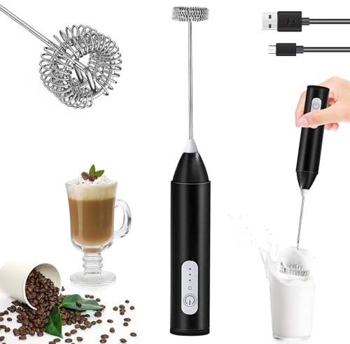 Rechargeable Milk Frother Wand Handheld, Coffee Foam Maker,Mini Drink Mixer