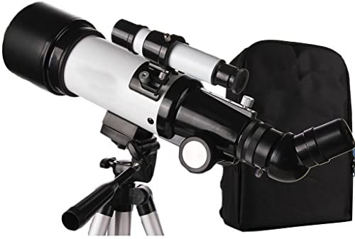 Astronomical Telescope Astronomie-Einsteigerteleskop für Erwachsene, 50–100 mm Brennweite, Reiseteleskop, Astronomie-Teleskop mit verstellbarem Stativ, bestes Astronomie-Teleskop (weiß-Standard (weiß