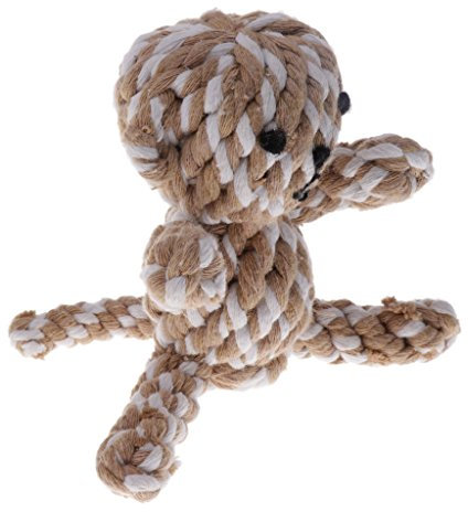 Suammiitstrieadea Dog Rope Toy Cotton Knotted Rope Puppy Chew Toy Teeth Cleaning Monkey