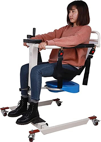 Sedia per il trasferimento dei pazienti, sollevatore portatile, sollevatore multifunzionale per tutto il corpo per anziani e disabili con sedile diviso a 180°, vasca da bagno per anziani dis