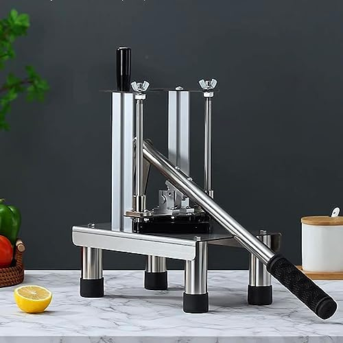 Cortador vertical de patatas fritas con 3 cuchillas extraíbles, cortador de verduras de acero inoxidable, verduras de cocina y picadores de frutas para el hogar comercial