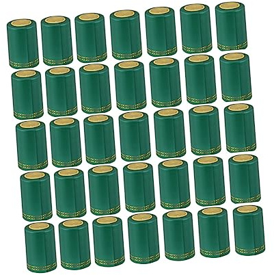 Amosfun 200 Pièces Capsules Thermorétractables Vertes pour Bouteilles de Vin de Scellement PVC Robustes et Légères Film Rétractable pour Protection et Décoration Usage Réutilisable