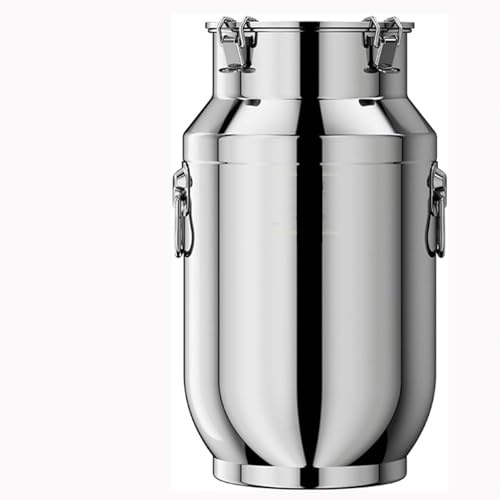 Milchkanne Premium 5 Liter Aus Edelstahl Milcheimer Edelstahl Mit Deckel Luftdichtes Milchkännchen Milch Barrel Farm Milk Transport Can Milk Jug Pitcher,capacity-40L