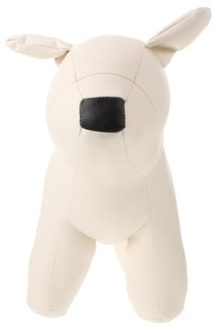 DIKACA Hunde Schaufensterpuppe PU Leder 42X29X14,5cm Hunde Kleiderständer mit Sockel für Haustierbekleidung Ladenpräsentation