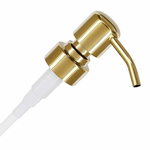 ALTGLAS Edelstahl Seifenspender Pumpkopf 'Zagreb' mit 28mm Gewinde | Gold Glänzend • Ersatz Pump Aufsatz für Seife & Lotion • Upcycling Seifen Spender Bauen - passt auf Jacky & Lemonaid