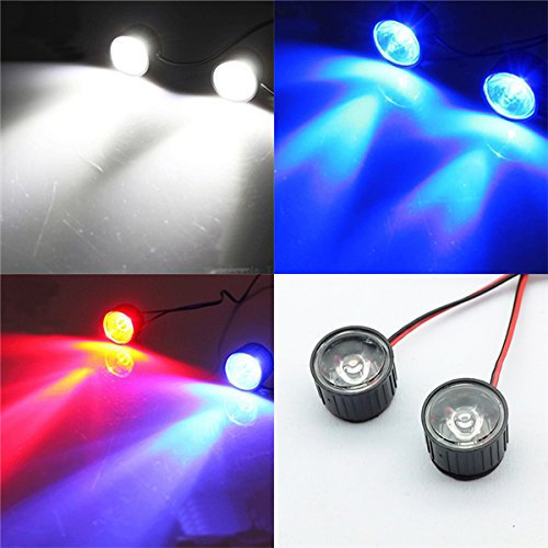 Alamor 12V Moto Feu Arrière Scooter LED Stroboscope Ampoule Décoratif-Rouge