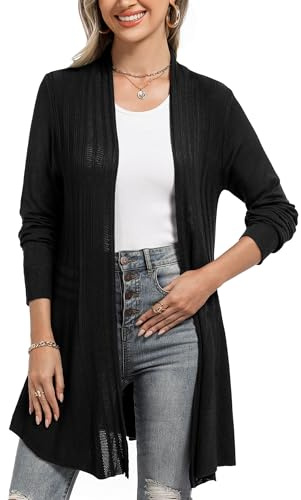 iClosam Cárdigan Largo de Casual para Mujer Talla Grande Chaqueta Chal Mujer Verano Outerwear Jersey Bolero Cárdigan Kimono Señoras Tops Ropa de Playa Camisolas y Pareos